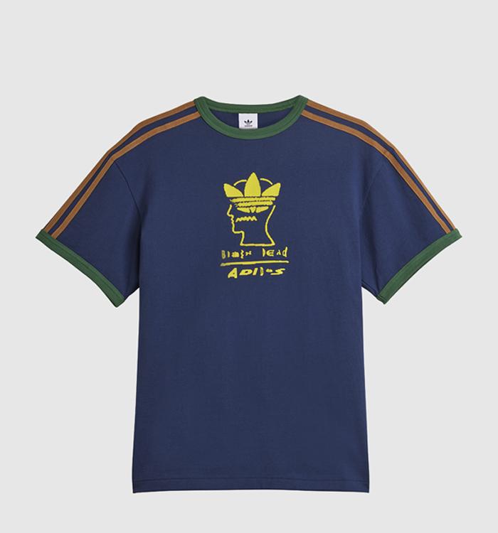 adidas Consortium Brain Dead T Shirt Collegiate Navy