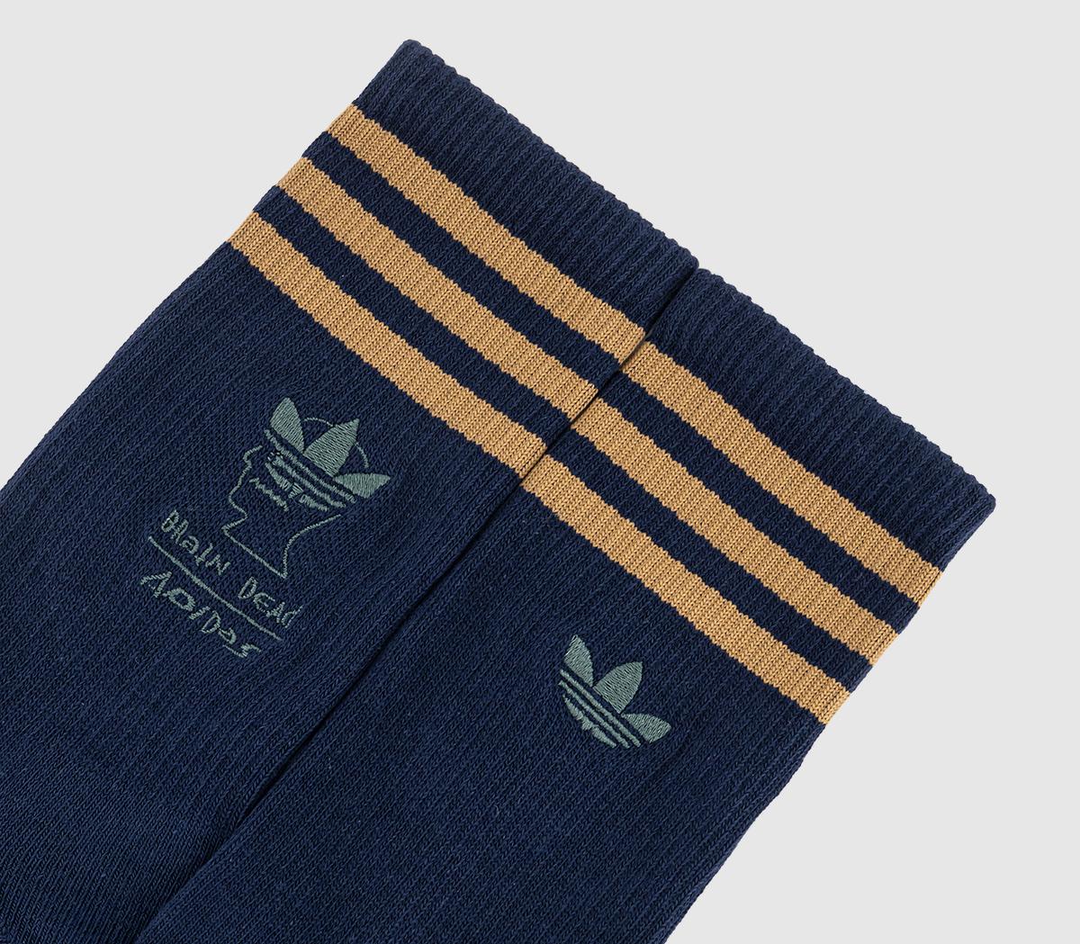 adidas ConsortiumBrain Dead SocksCollegiate Navy