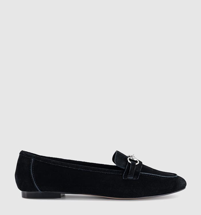 OFFICE Felix Trim Loafers Black Suede