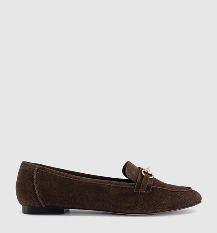 OFFICE Felix Trim Loaferd Brown Suede