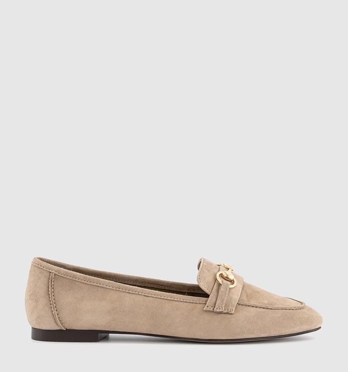 OFFICE Felix Trim Loafers Beige Suede