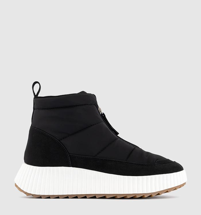 OFFICE Angel Zip Front Snow Boots Black