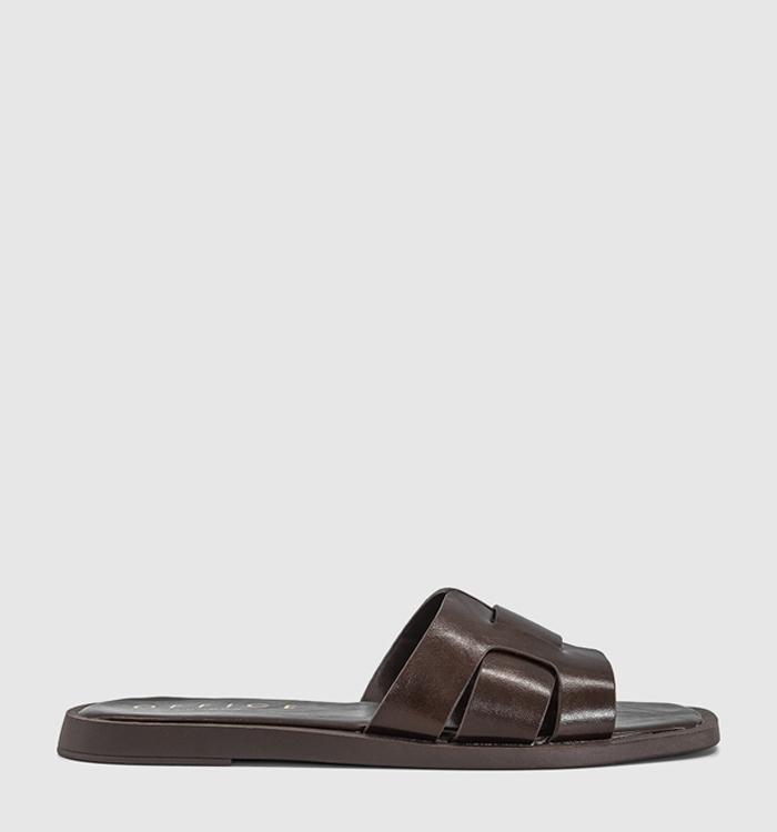 OFFICE Selena Interwoven Slide Sandals Brown