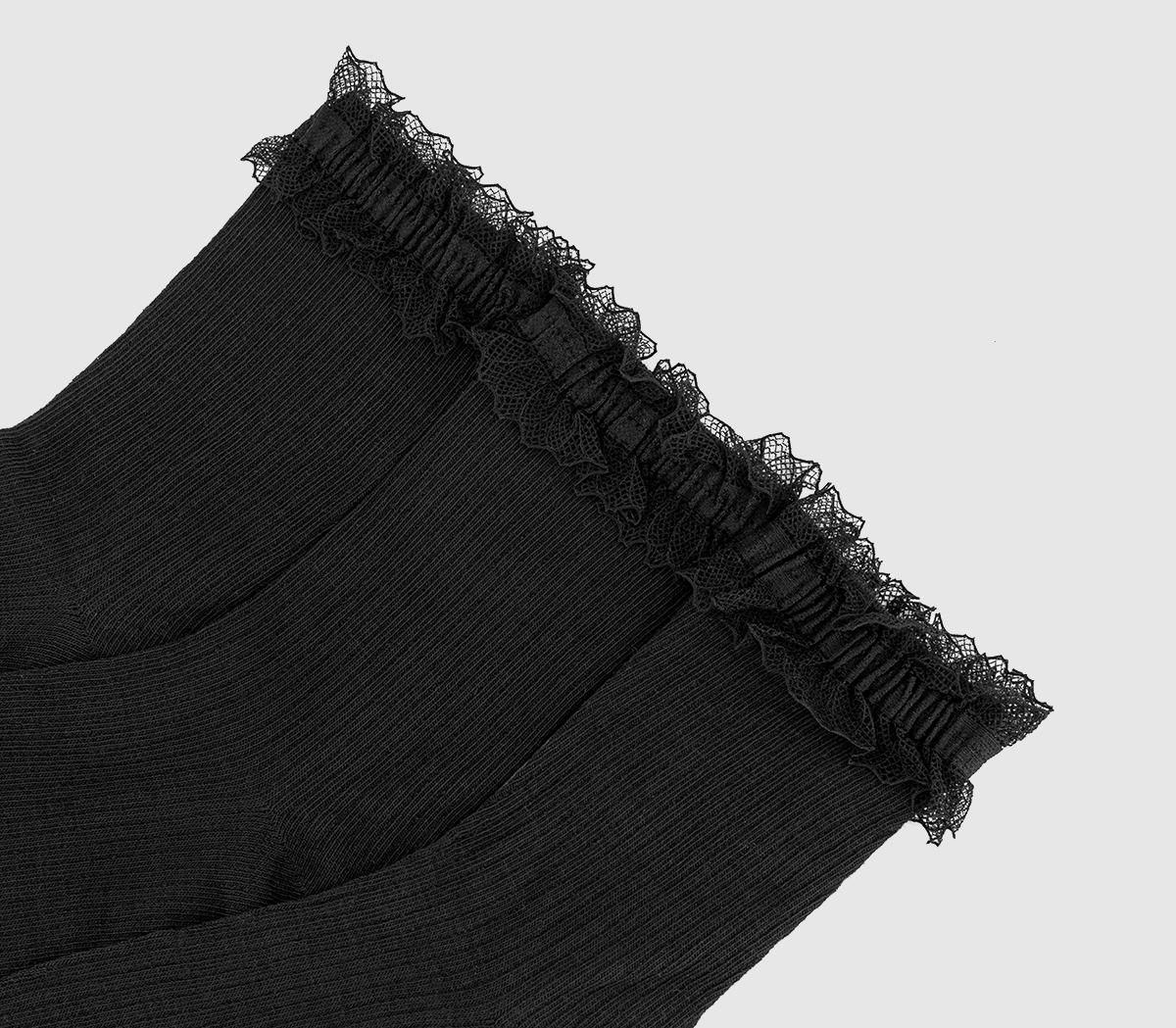 OFFICELace Hem Socks 3 Pack OFFICELace Hem Socks 3 PackBlack
