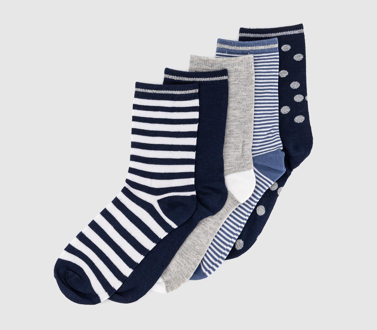 OFFICEMulti Ankle Socks 5 Pack OFFICEMulti Ankle Socks 5 PackMulti