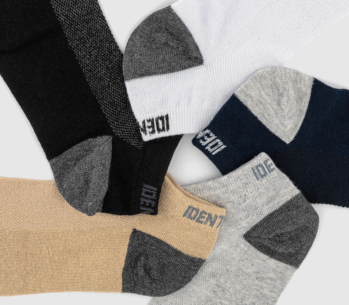 OFFICE Trainer Liner Socks 5 Pack OFFICE Trainer Liner Socks 5 Pack Multi