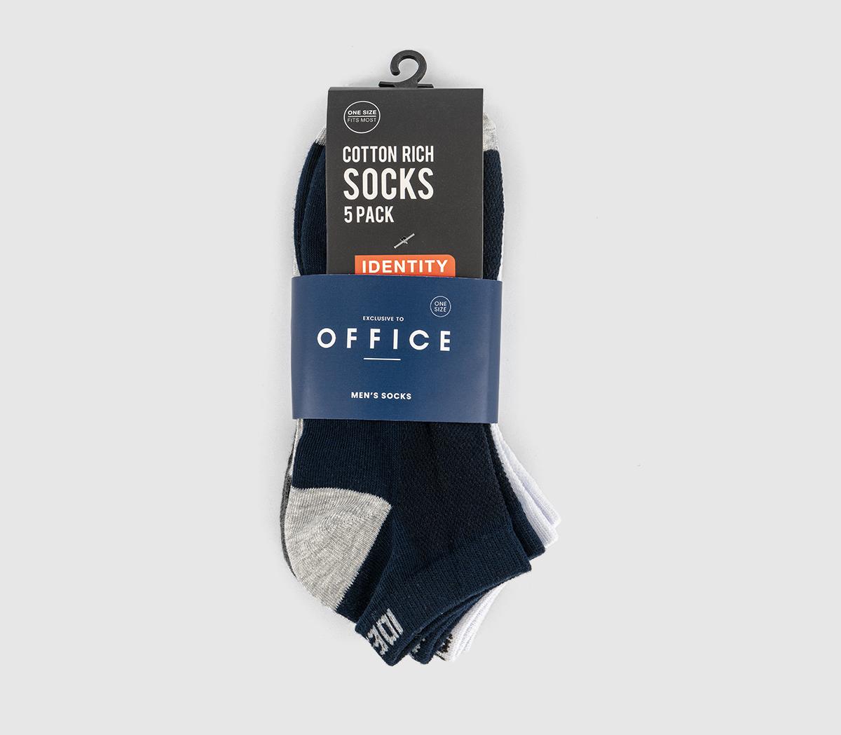 OFFICE Trainer Liner Socks 5 Pack OFFICE Trainer Liner Socks 5 Pack Multi