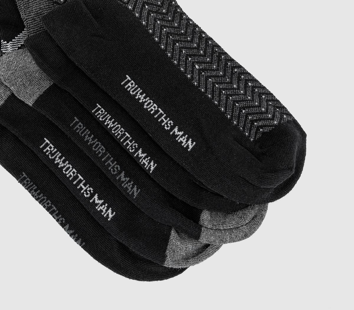 OFFICE Formal Ankle Socks 5 Pack OFFICE Formal Ankle Socks 5 Pack Black