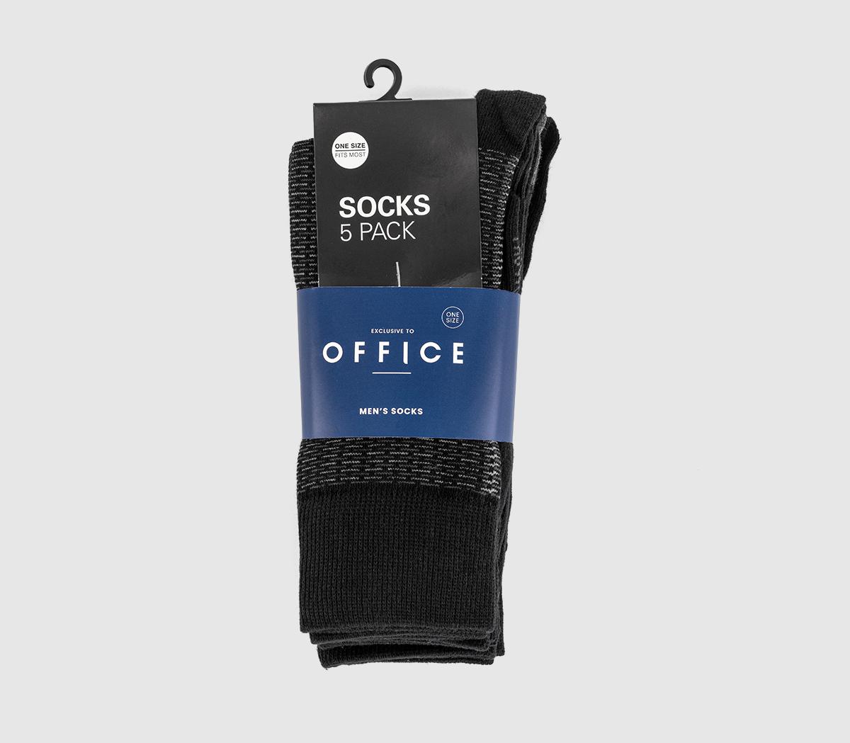 OFFICE Formal Ankle Socks 5 Pack OFFICE Formal Ankle Socks 5 Pack Black
