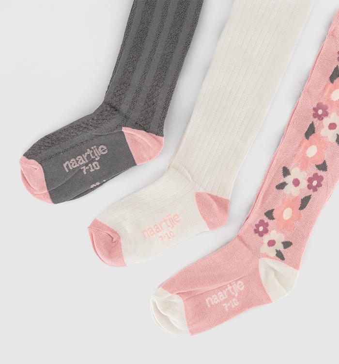 OFFICE Kids Floral Tights 3 Pack Multi