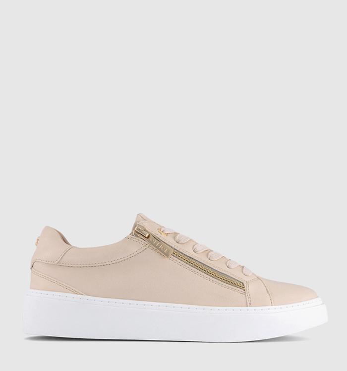 OFFICE Toronto Side Zip Trainers Cream