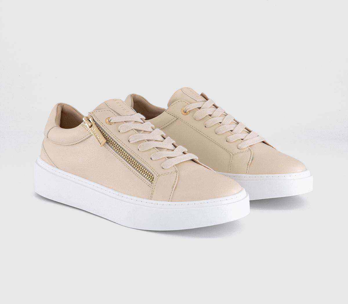 OFFICE Toronto Side Zip Trainers OFFICE Toronto Side Zip Trainers Cream