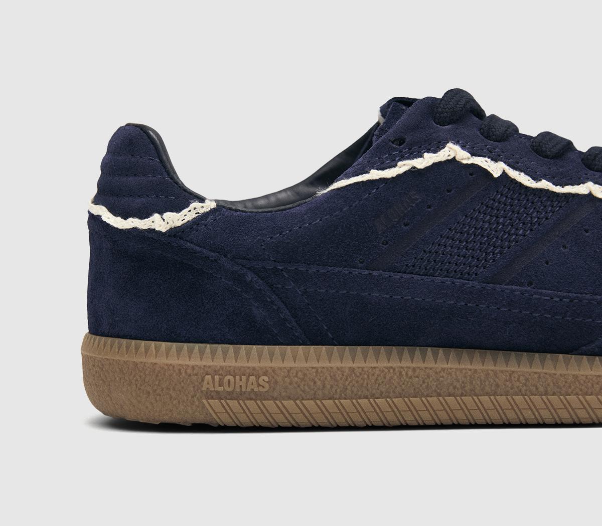 ALOHASTB490 Crochet SneakersNavy Suede