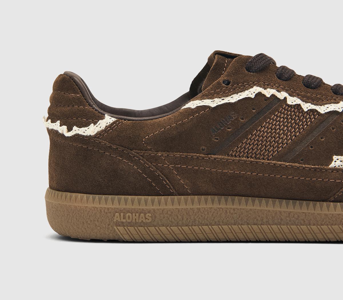 ALOHASTB490 Crochet SneakersChocolate Suede