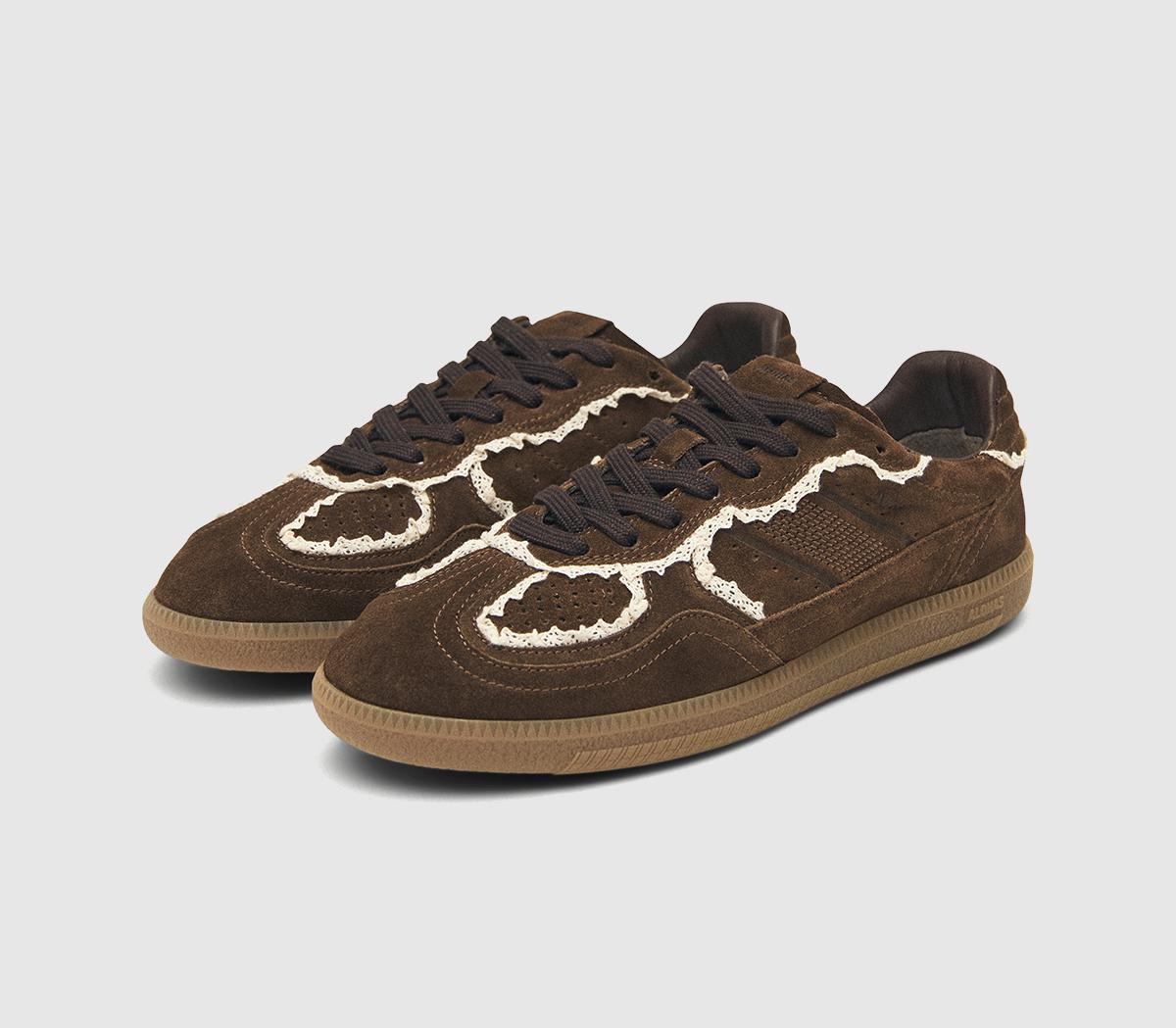 ALOHASTB490 Crochet SneakersChocolate Suede