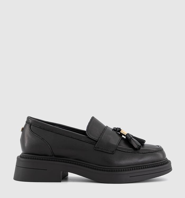 OFFICE Focus Chunky Tassel Loafers Black Leather