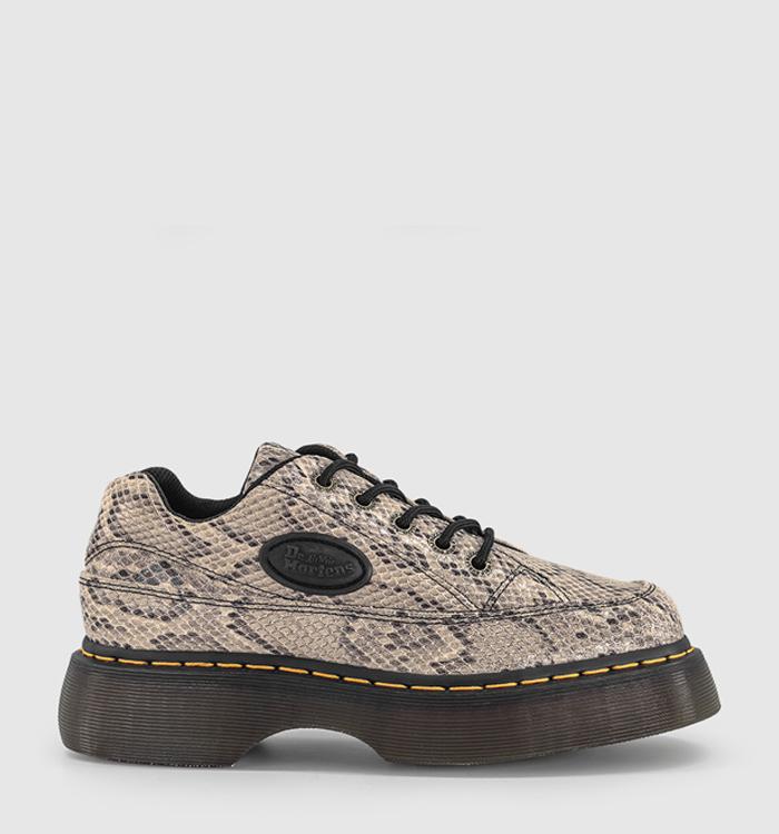 Dr. Martens Buzz 5 Eye Shoes Cream Black Iced Reptile