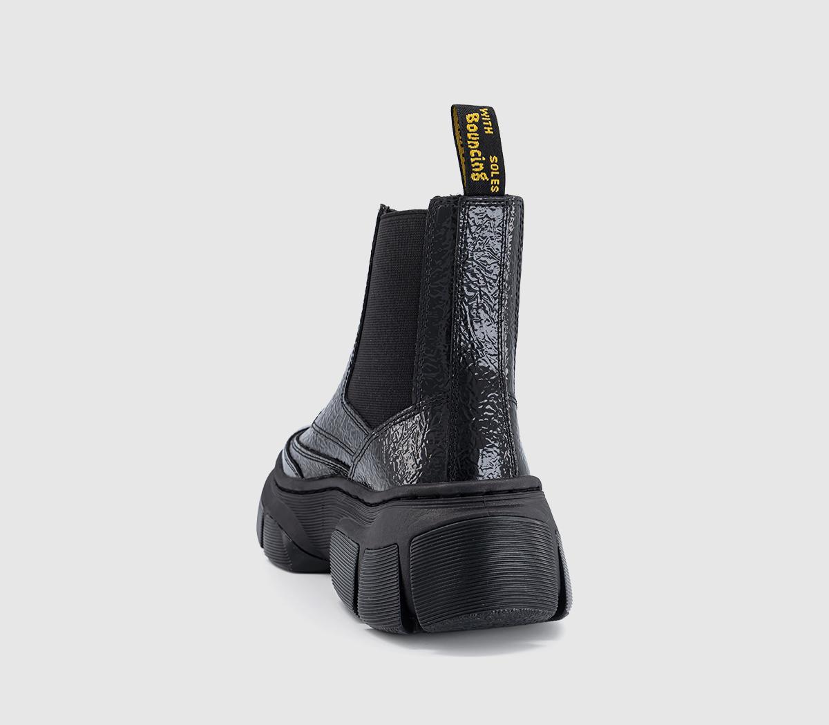 Dr. Martens Dmxl Zip Chelsea Boots Black Distressed Patent