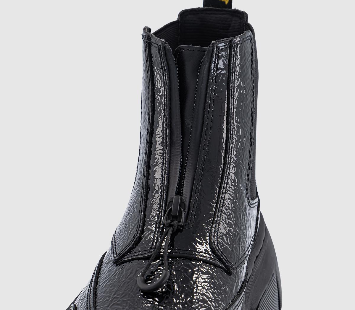 Dr. MartensDmxl Zip Chelsea BootsBlack Distressed Patent