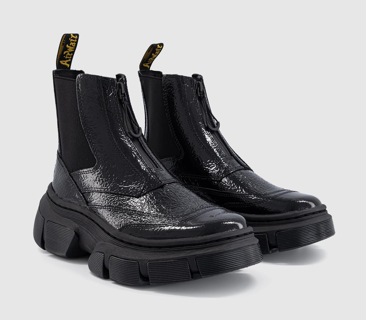 Dr. MartensDmxl Zip Chelsea BootsBlack Distressed Patent