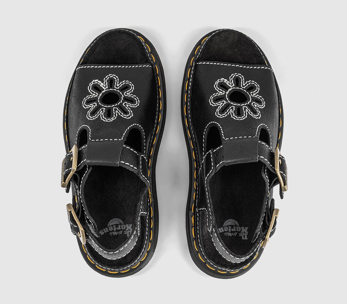 Dr. MartensDunnet Flower SandalsBlack Ar Rogue