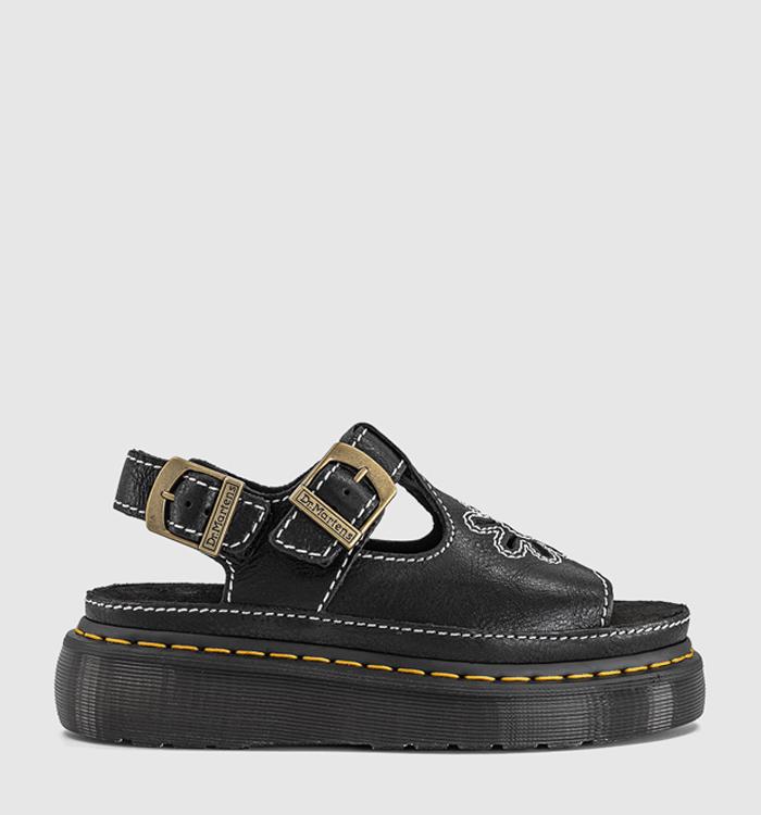 Dr. Martens Dunnet Flower Sandals Black Ar Rogue