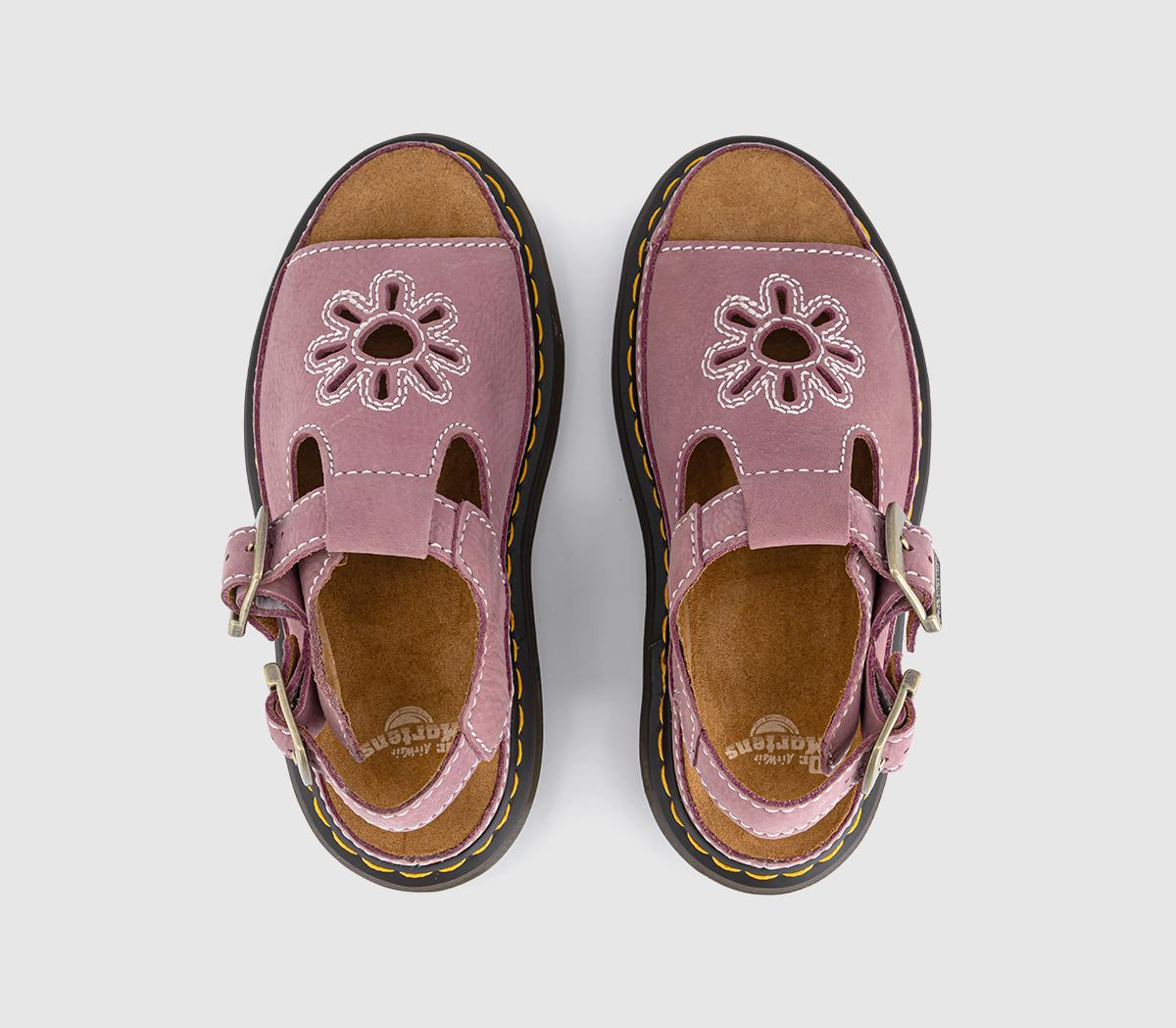 Dr. MartensDunnet Flower SandalsDusty Rose Milled Nubuck