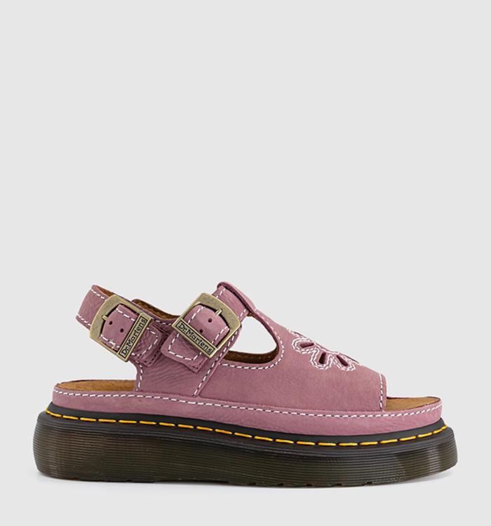 Dr. Martens Dunnet Flower Sandals Dusty Rose Milled Nubuck