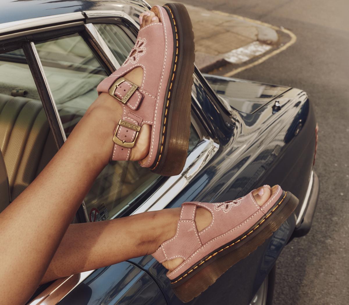 Dr. MartensDunnet Flower SandalsDusty Rose Milled Nubuck