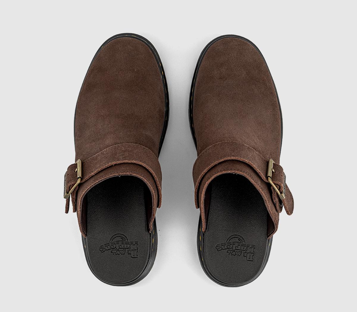 Dr. MartensBrookline MulesDark Brown Bronx Suede