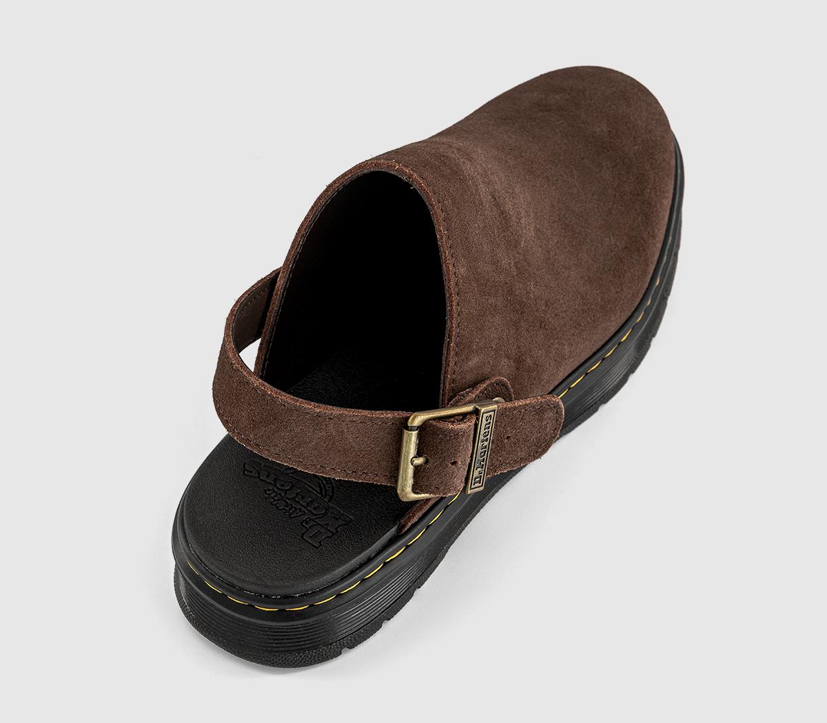 Dr. MartensBrookline MulesDark Brown Bronx Suede