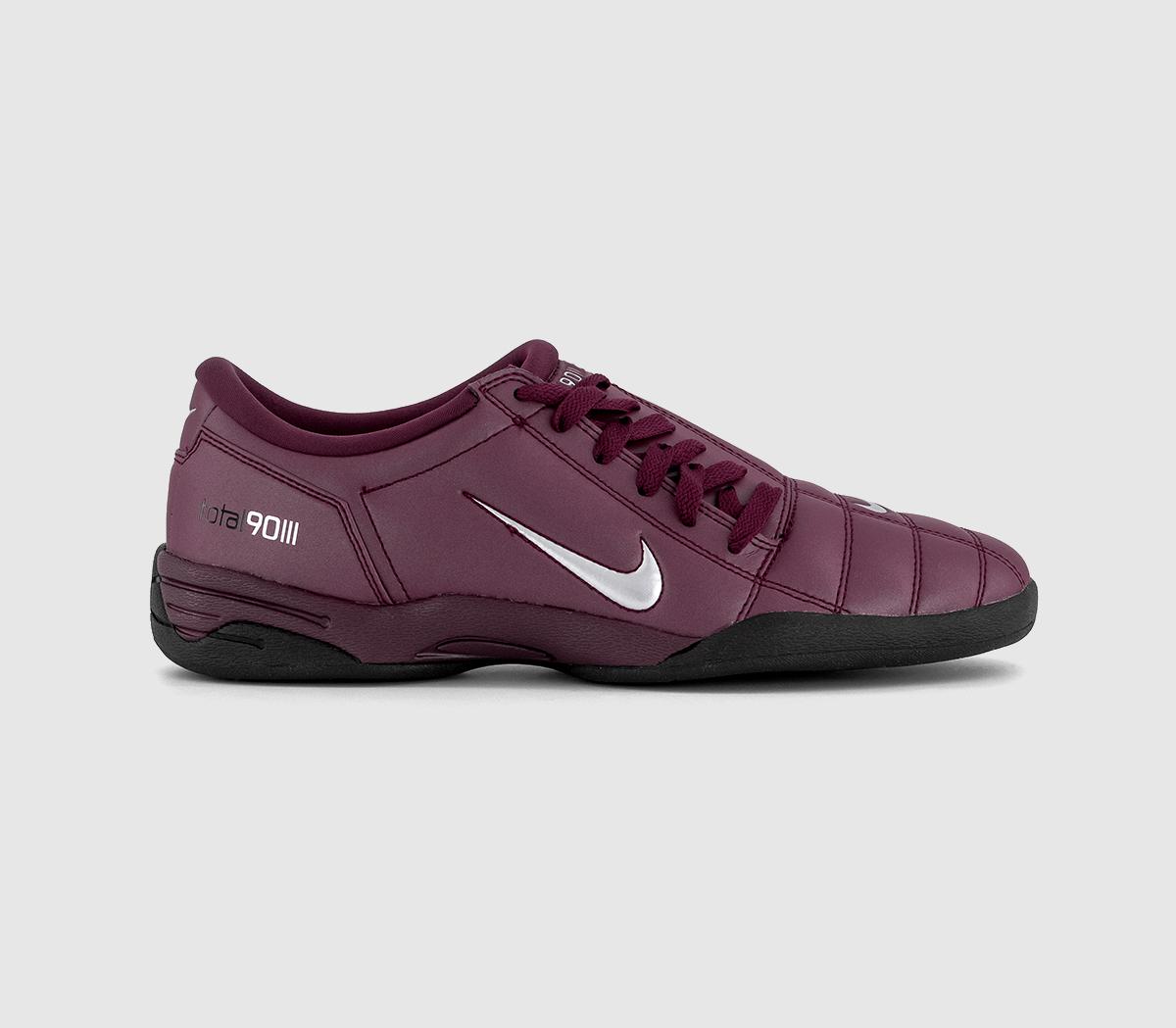 NikeT90 TrainersBordeaux Metallic Silver Black
