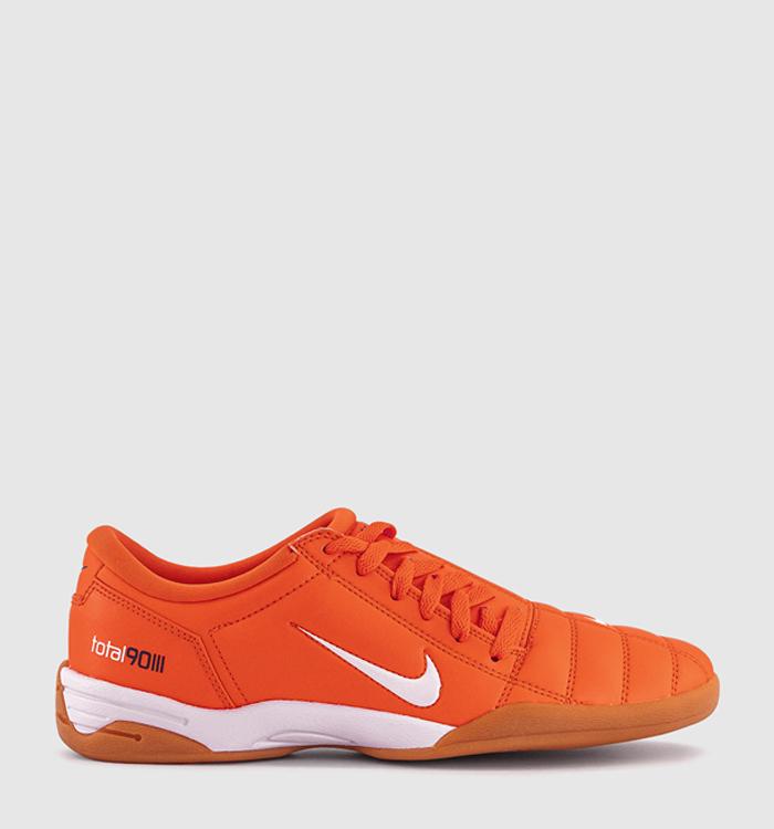 Nike T90 Trainers Safety Orange White Gum Med Brown