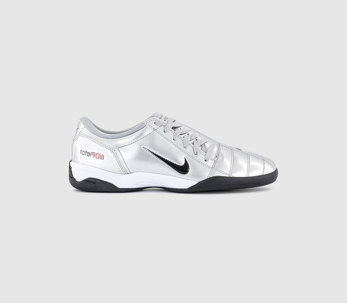 NikeT90 TrainersMetallic Silver Black University Red