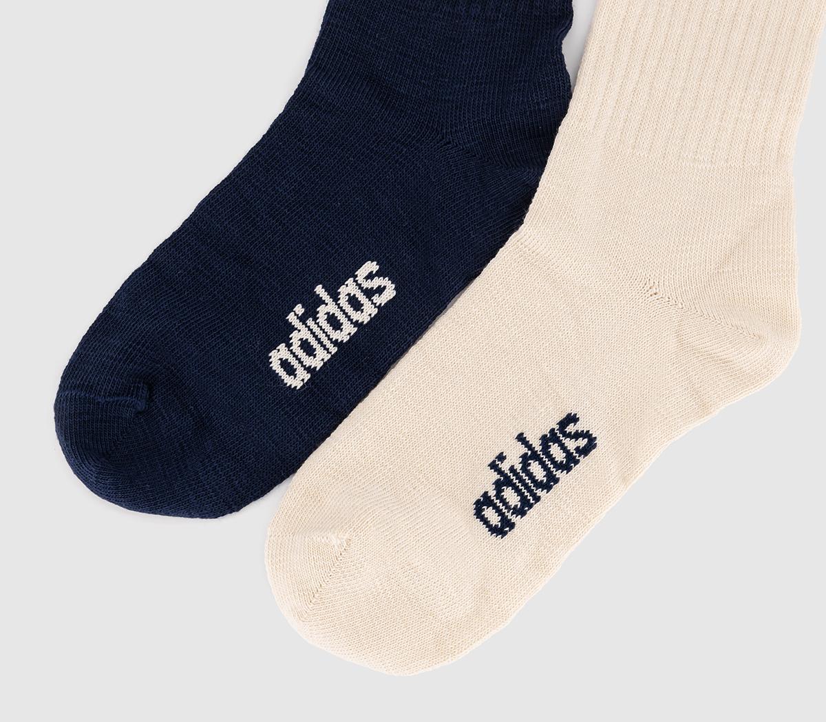 adidas ConsortiumWales Bonner 3-Stripe SocksWonder White Collegiate Navy