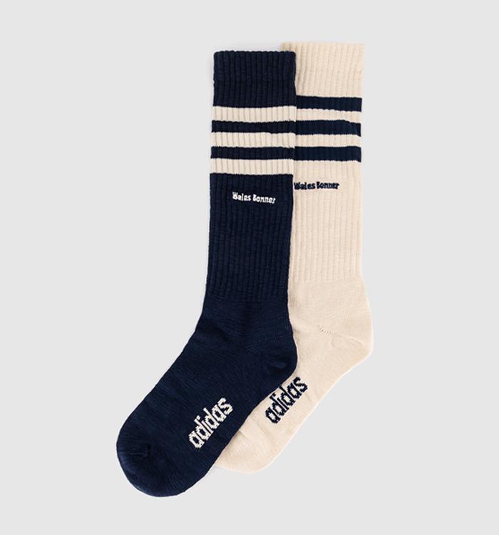 adidas Consortium Wales Bonner 3-Stripe Socks Wonder White Collegiate Navy