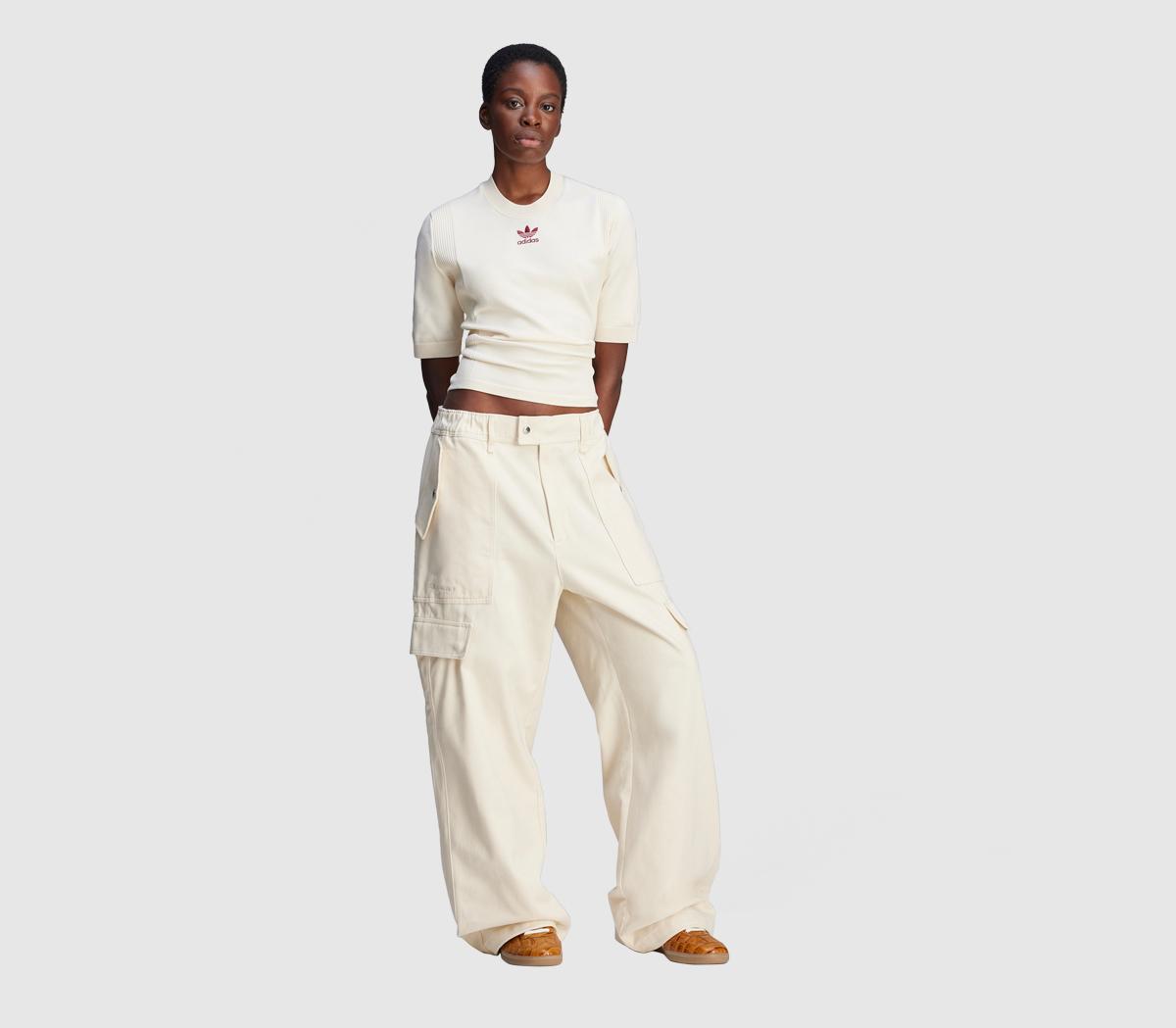 Adidas Consortium Wales Bonner Knit Shot Sleeve Tops Wonder White, XL