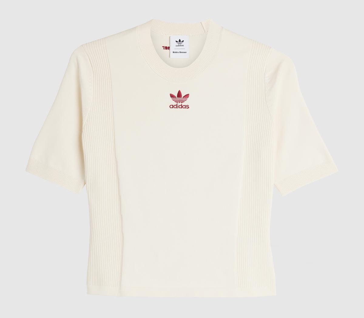 adidas ConsortiumWales Bonner Knit Shot Sleeve TopsWonder White