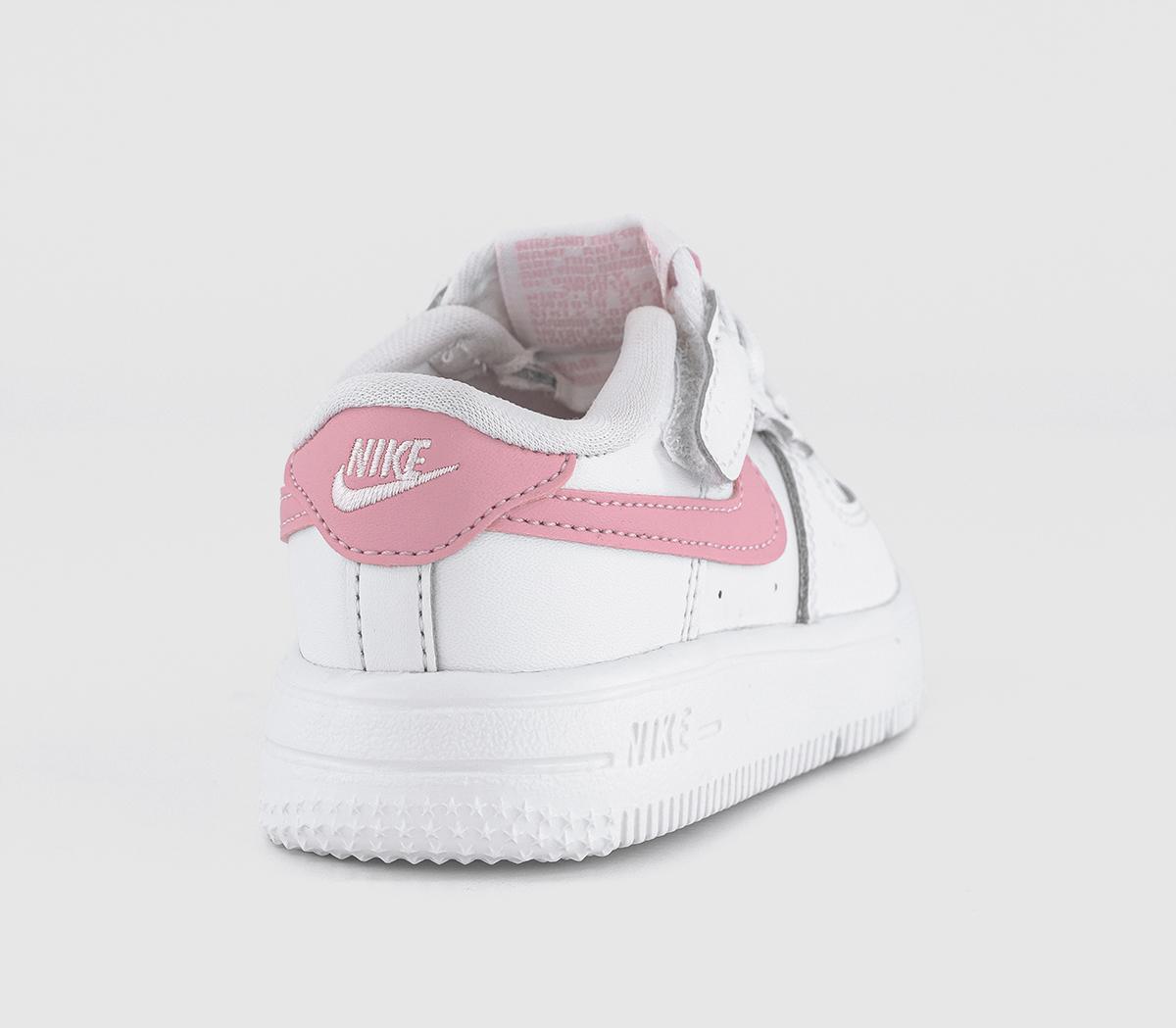 NikeForce 1 Low Easyon Infant TrainersWhite Medium Soft Pink White