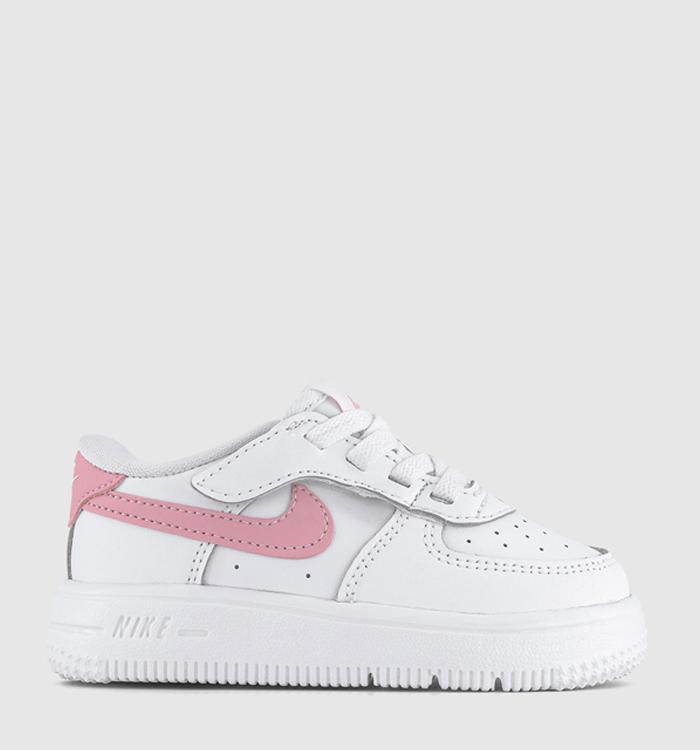 Nike Force 1 Low Easyon Infant Trainers White Medium Soft Pink White
