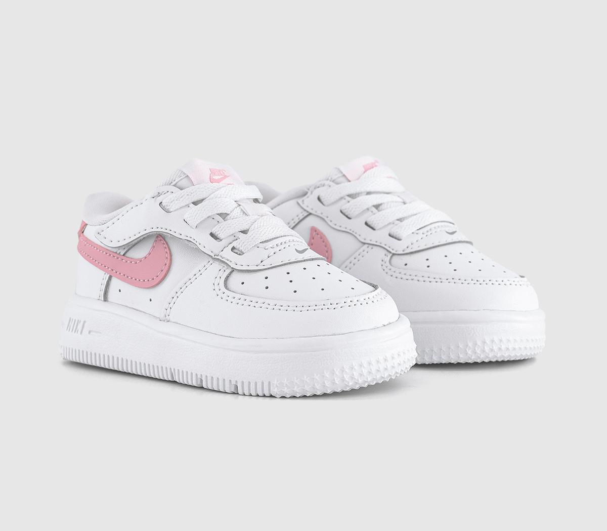NikeForce 1 Low Easyon Infant TrainersWhite Medium Soft Pink White