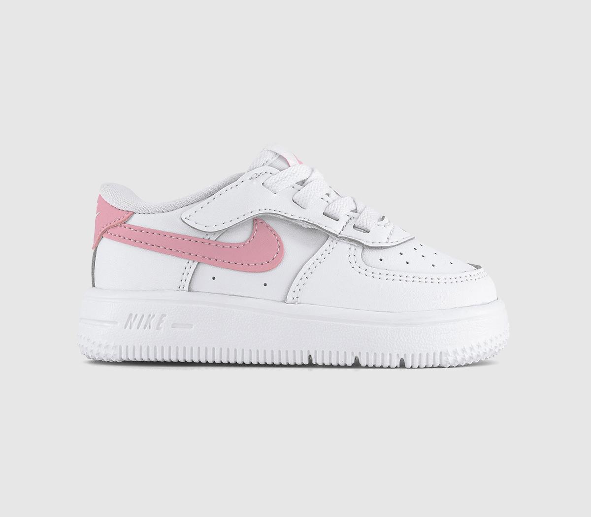 NikeForce 1 Low Easyon Infant TrainersWhite Medium Soft Pink White