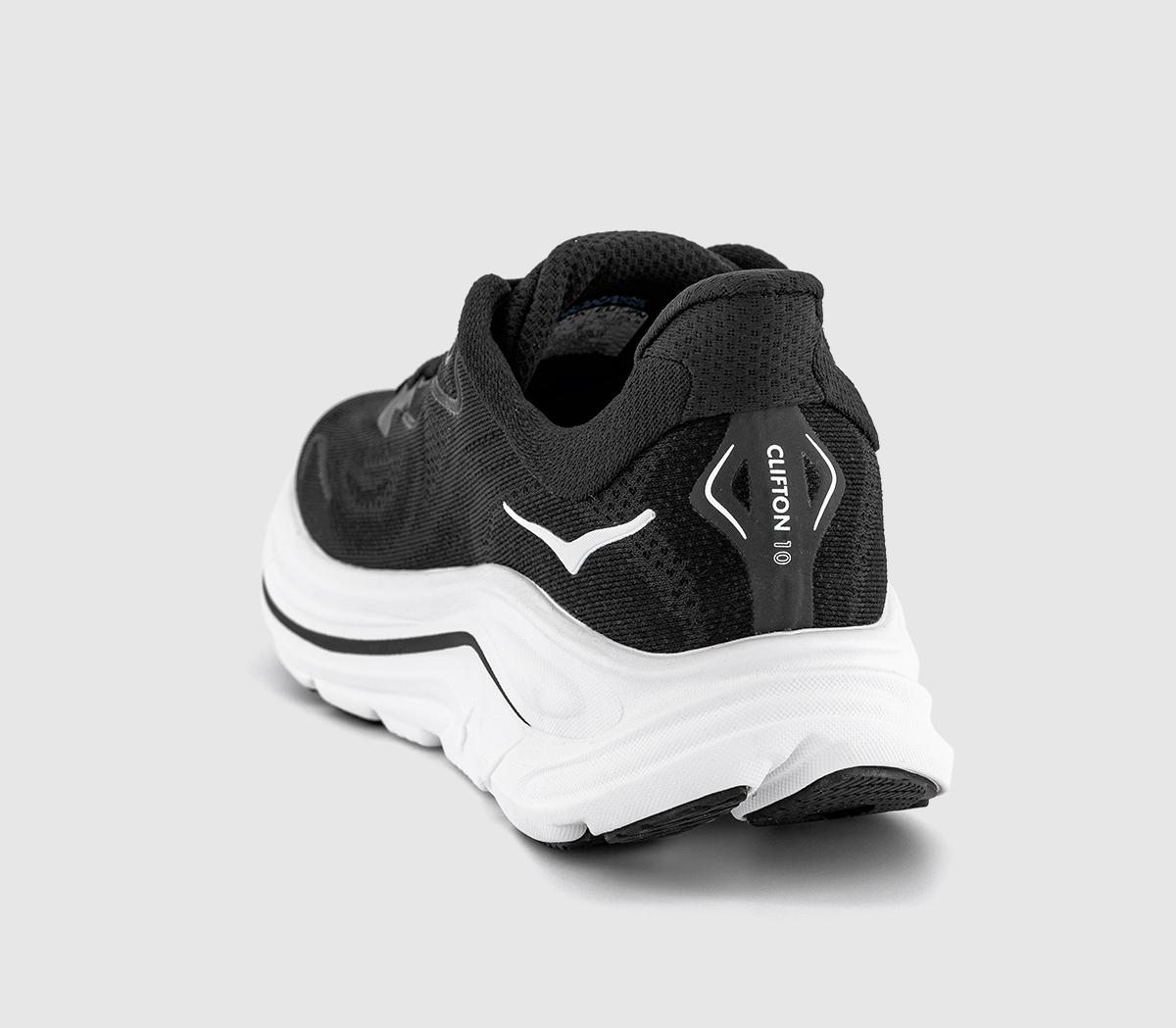 HOKAClifton 10 TrainersBlack White F