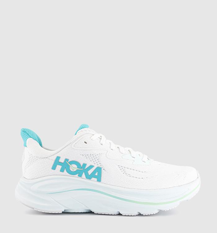 HOKA Clifton 10 Trainers White Cielo Blue