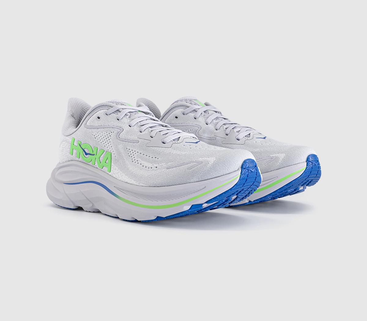 HOKAClifton 10 TrainersAsh Grey Neon Green