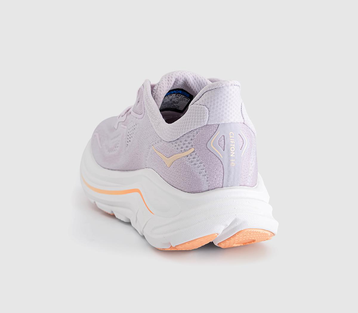HOKAClifton 10 TrainersLilac Cream Tangerine Glow F