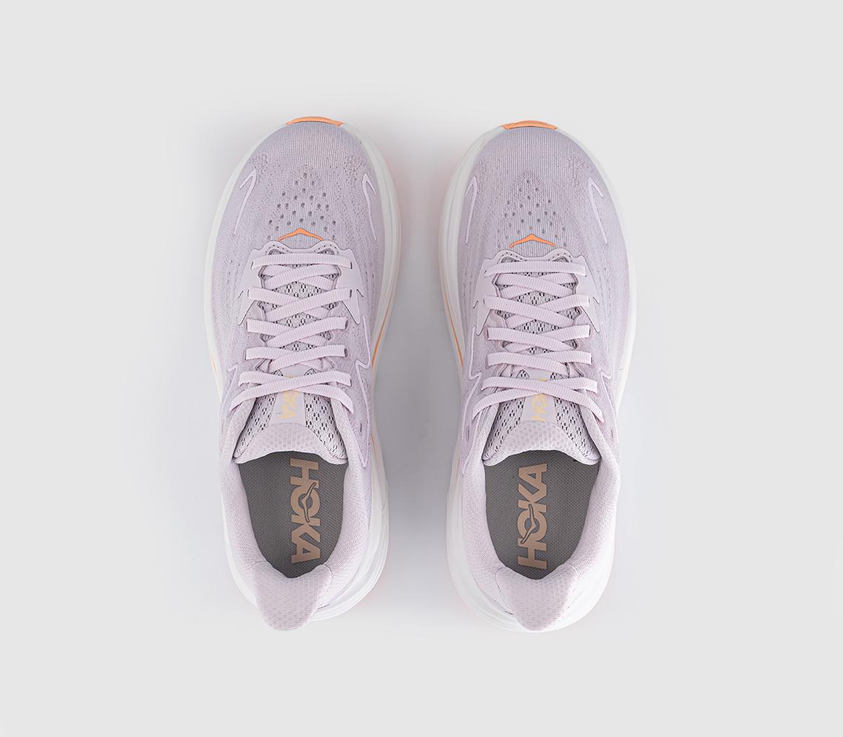 HOKAClifton 10 TrainersLilac Cream Tangerine Glow F