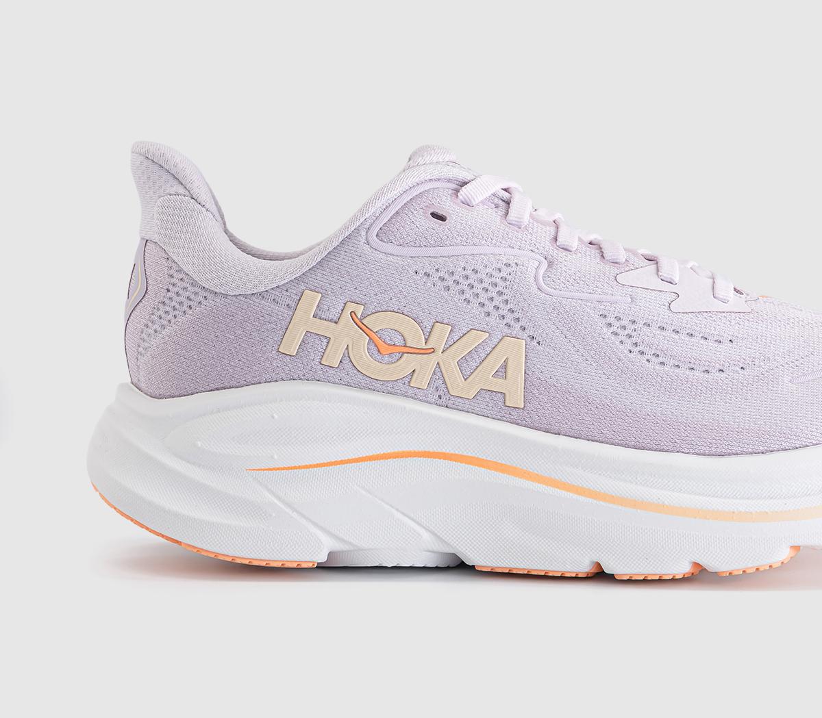 HOKAClifton 10 TrainersLilac Cream Tangerine Glow F