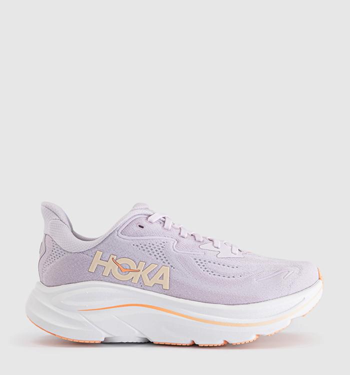HOKA Clifton 10 Trainers Lilac Cream Tangerine Glow F
