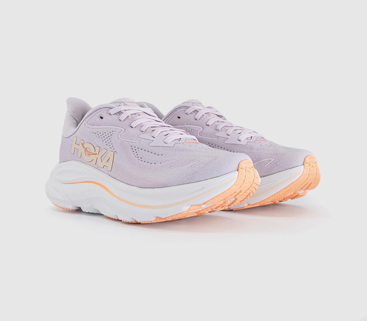 HOKAClifton 10 TrainersLilac Cream Tangerine Glow F